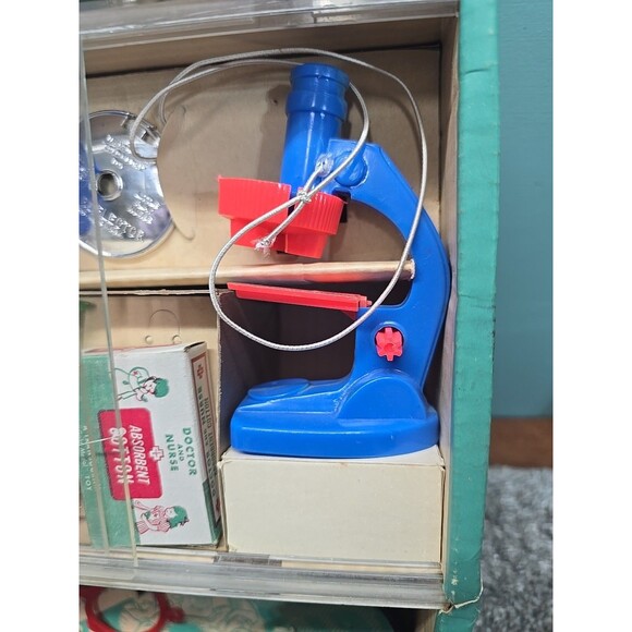 Vintage Transogram Doctor Nurse Medical Play Set Stethoscope Medicine Chest - Picture 5 of 16